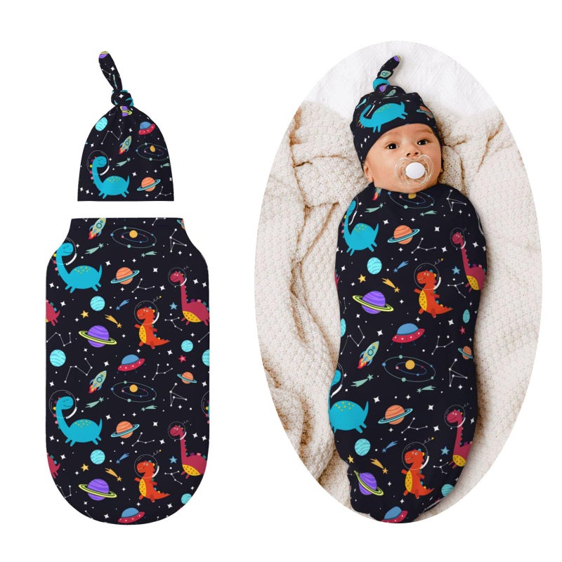 Figtihw Dinosaur Swaddle Blankets Newborn Receiving Blanket Baby Swaddle Wrap Soft Sleeping Sack for Baby Girls Boys - Image 1