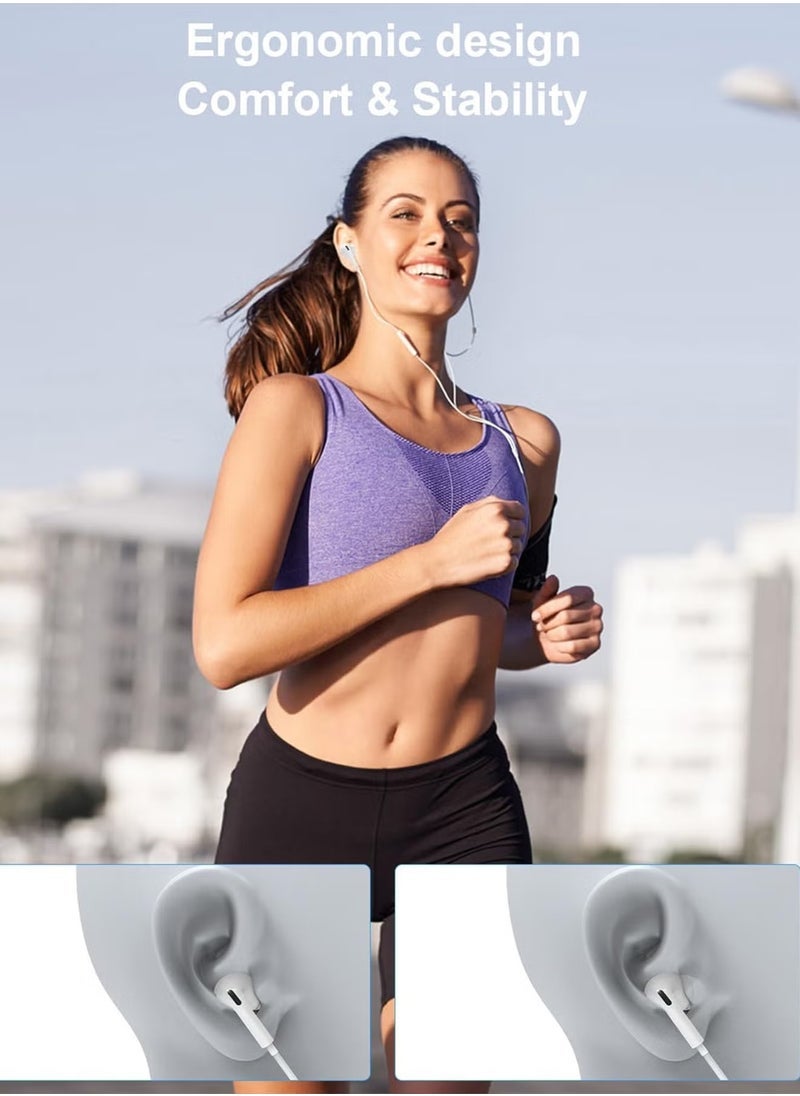 Gravity USB-C Wired Earphones with Microphone – Handsfree HiFi Stereo Sound for Android Devices, Wired Headphones - Image 5