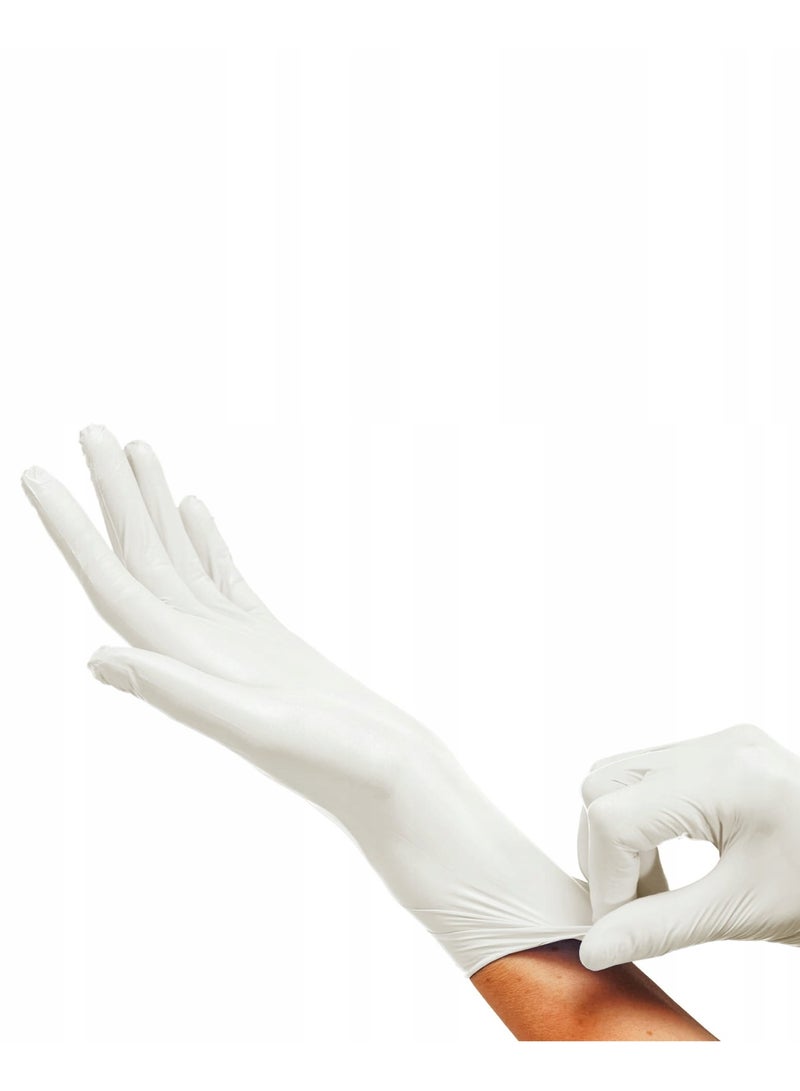 MAXTER White Latex Gloves S Medical Exam Powdered Disposable Gloves 100 pcs per box SMALL (S) - Image 4