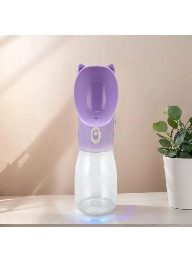 Yellow Portable Manual Push Pull Pet Water Dispenser Collapsible Dog Cat Travel Bottle - Image 5