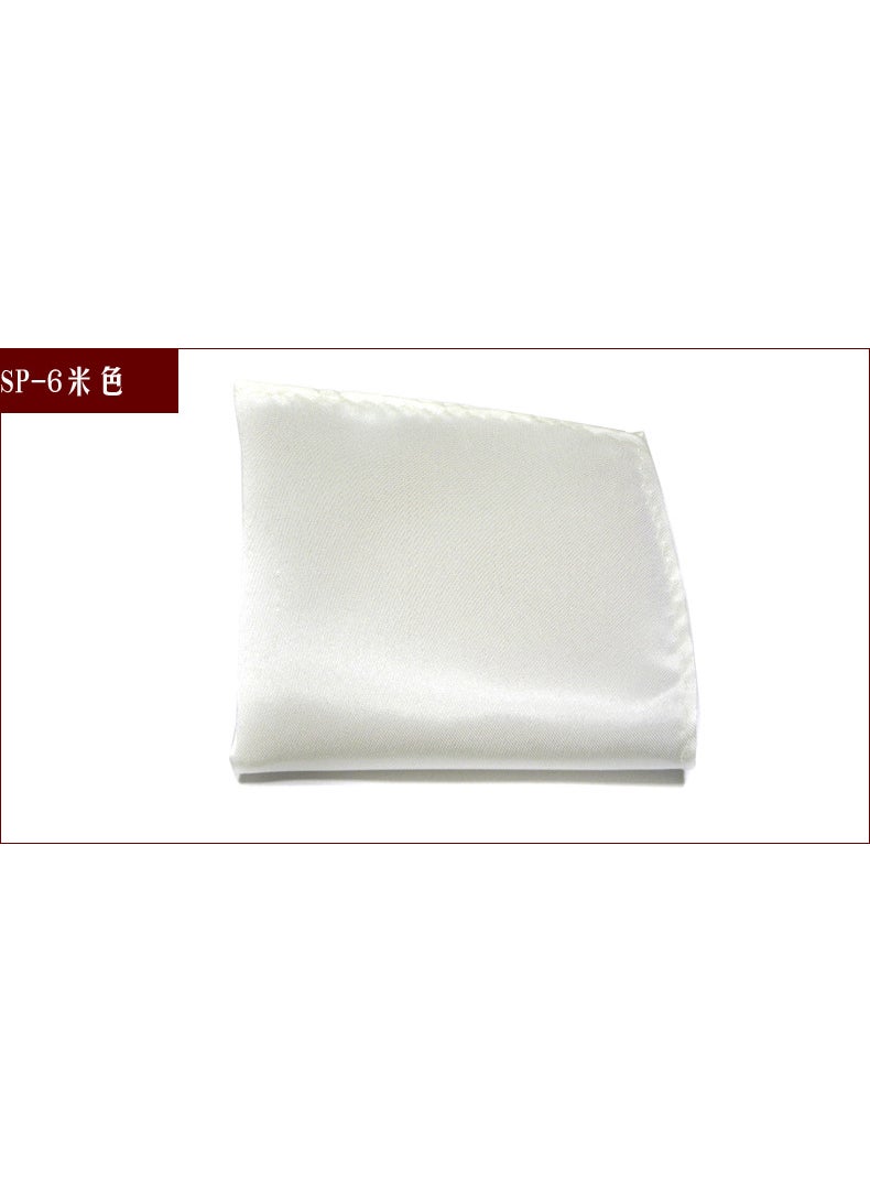 Generic Mens Formal Pocket Squares Solid Colors SP-6 beige 