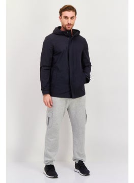 GEOX Men Plain Parka Jacket, Navy Blue  - Image 2