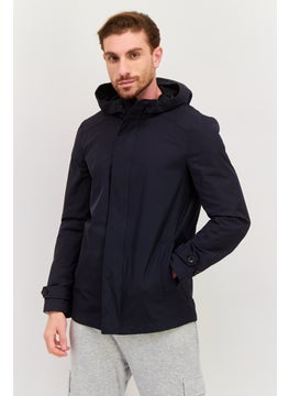GEOX Men Plain Parka Jacket, Navy Blue  - Image 1