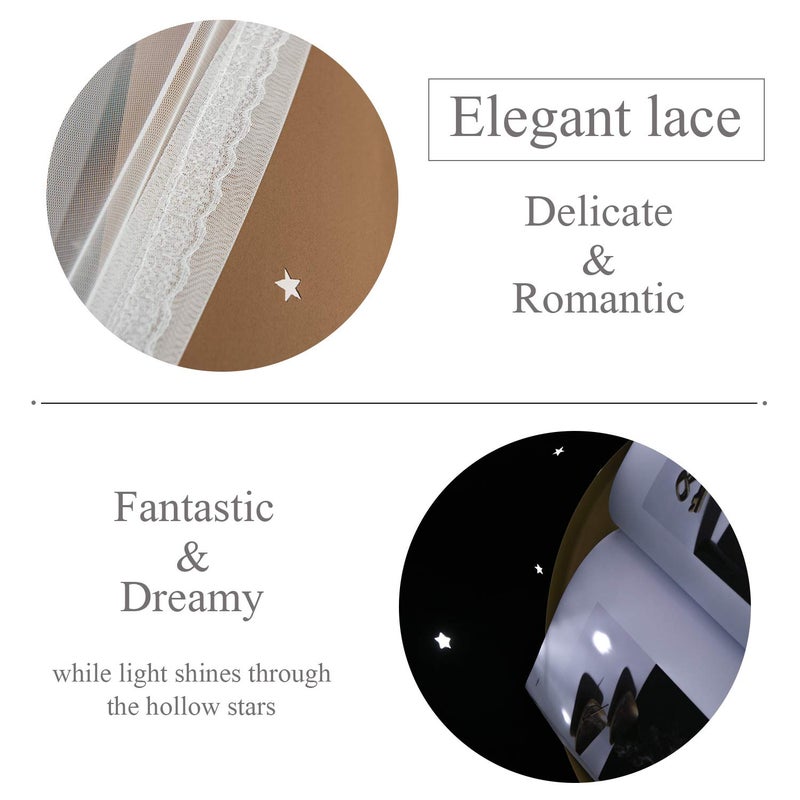 Kinryb 63 Inch Long Star Cut-Out Blackout Curtains for Bedroom Mix and Match Curtain for Kids Girls Bedroom Thermal Insulated Drape 42"" W x 63"" L Coffee 2 Panels - Image 5