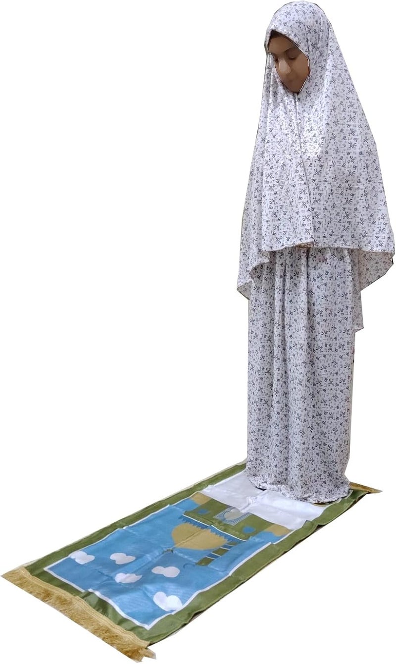 SD Girls Prayer Mat with Sheet 6 to 7 Years Multi Color - Image 1