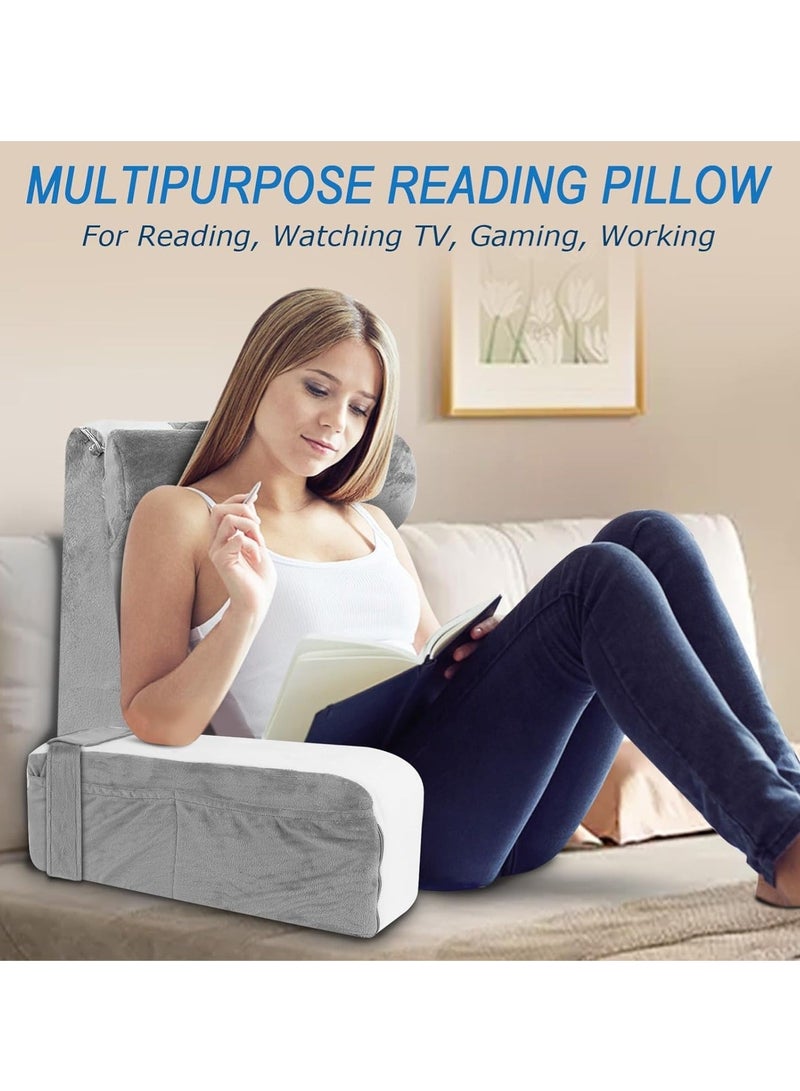 WALALLA Ergonomic Extra Large Memory Foam Reading Pillow, Removable Pillow Backrest, Separable Lumbar Pillow, Neck Support pillow, Seat Cushion, Bed Rest Pillow, Lounge Cushion, Back Support Pillow - Image 4