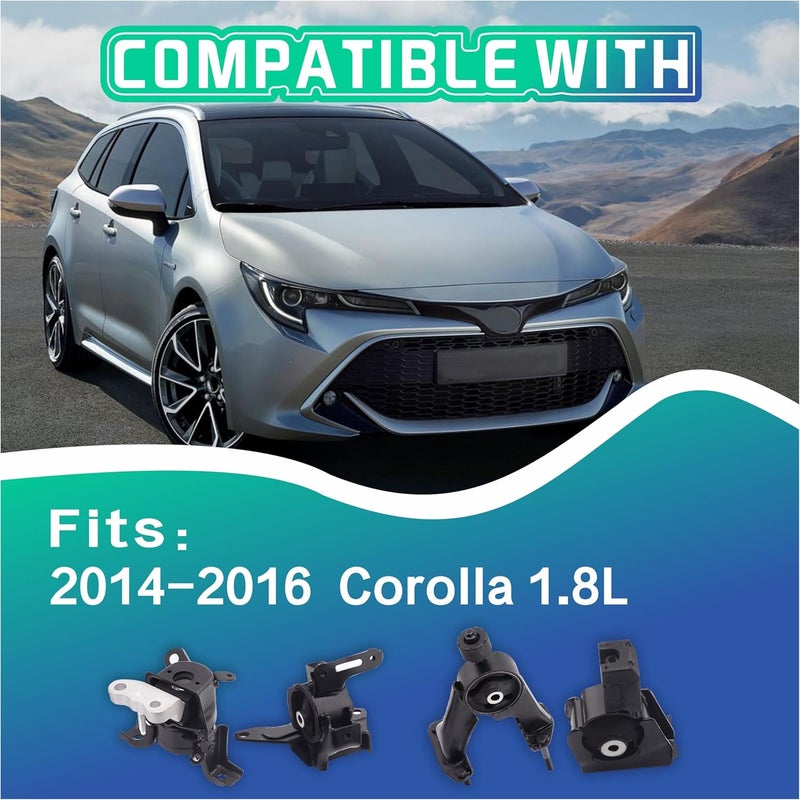 YBDDZH Engine Motor and Transmission Mount Kit for 2014-2019 Corolla - Image 2