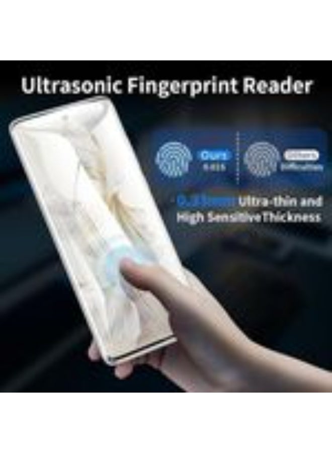 واقي شاشة زجاجي لهاتف سامسونج جالاكسي S25 بلس، لاصق كامل الشاشة، لمسة حساسة، متوافق مع مستشعر بصمة الإصبع، شفاف عالي الدقة - Image 3