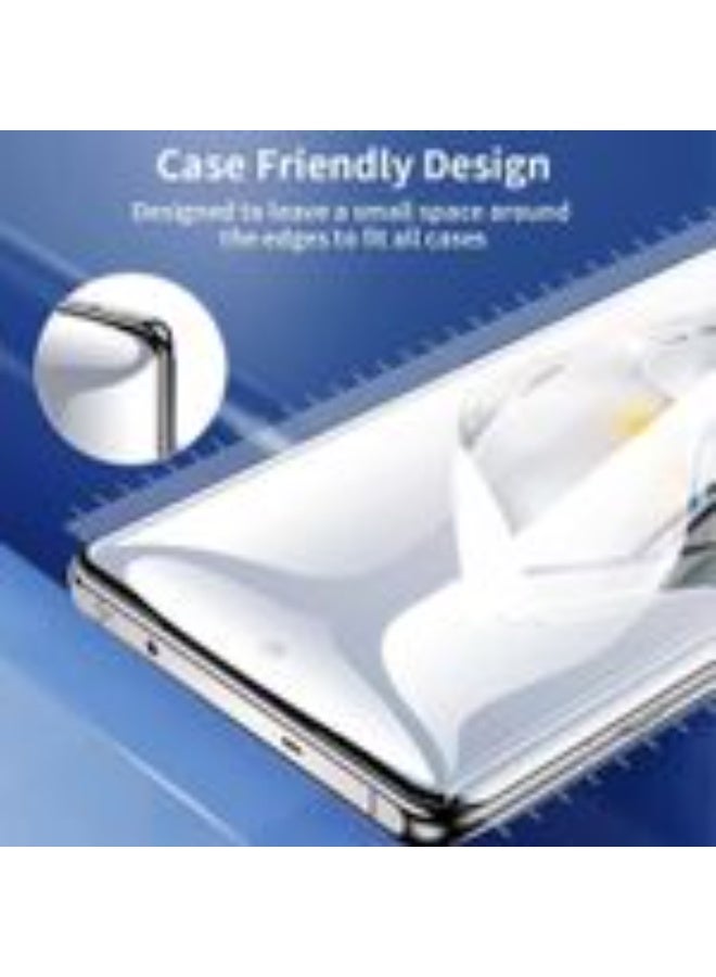 واقي شاشة زجاجي لهاتف سامسونج جالاكسي S25 بلس، لاصق كامل الشاشة، لمسة حساسة، متوافق مع مستشعر بصمة الإصبع، شفاف عالي الدقة - Image 2