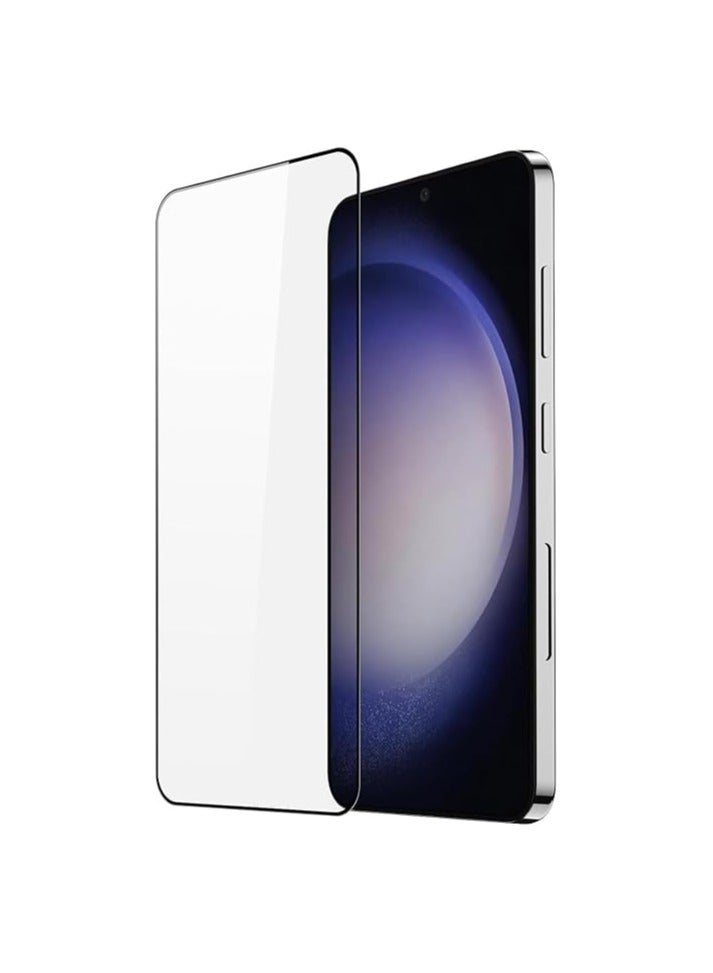 واقي شاشة زجاجي لهاتف سامسونج جالاكسي S25 بلس، لاصق كامل الشاشة، لمسة حساسة، متوافق مع مستشعر بصمة الإصبع، شفاف عالي الدقة - Image 1