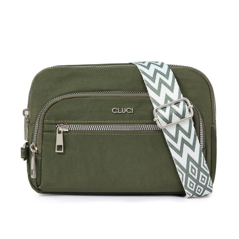 CLUCI Canvas Crossbody Bags for Women Travel,Travel Bags for Women,Travel Purses Anti Theft Crossbody,Convertible Belt Bag - Image 1