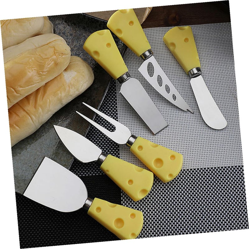 Stainless Steel Cheese Knives Set 5 Pieces Non Slip Ergonomic Handle Kitchen Tools - Image 5