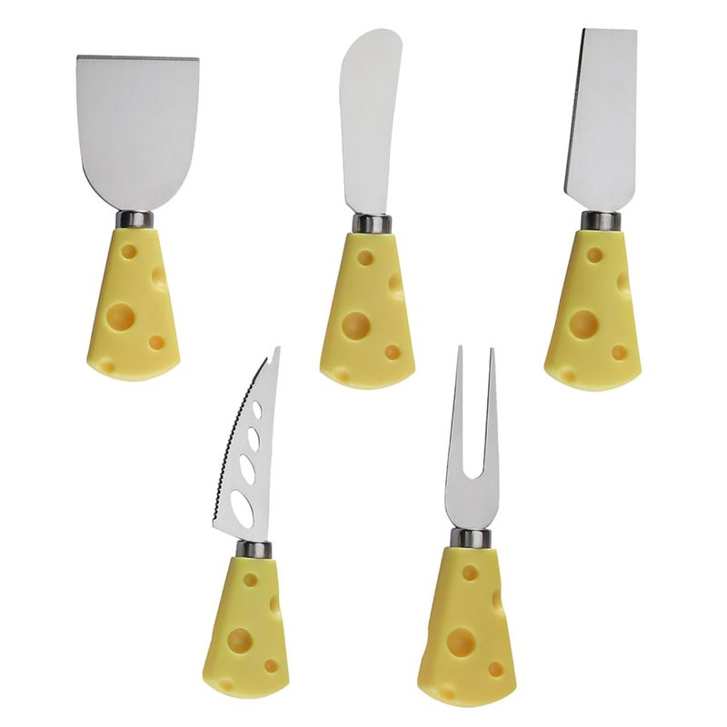 Stainless Steel Cheese Knives Set 5 Pieces Non Slip Ergonomic Handle Kitchen Tools - Image 2