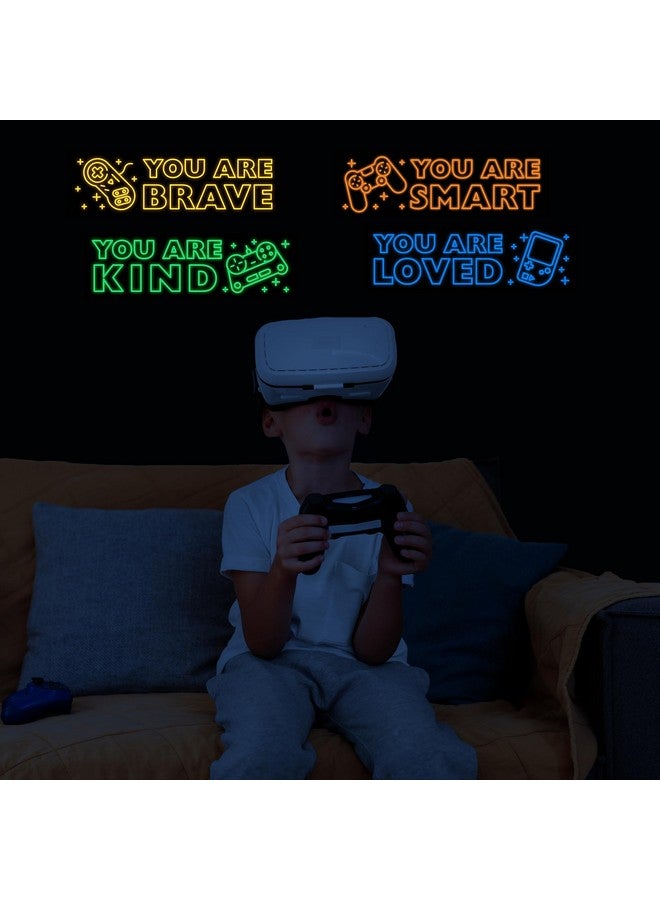 Robmoda Game Wall Decals Glow in The Dark, Gamer Sticker Inspirational Wall Decor for Boys Room, Kids Bedroom Playroom Nursery Decoration - Image 3