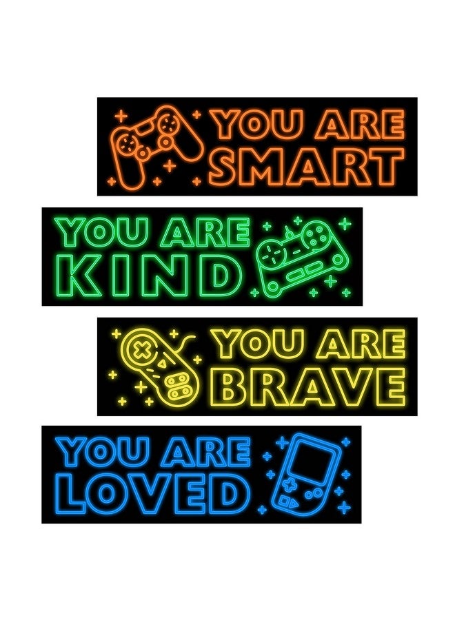 Robmoda Game Wall Decals Glow in The Dark, Gamer Sticker Inspirational Wall Decor for Boys Room, Kids Bedroom Playroom Nursery Decoration - Image 1