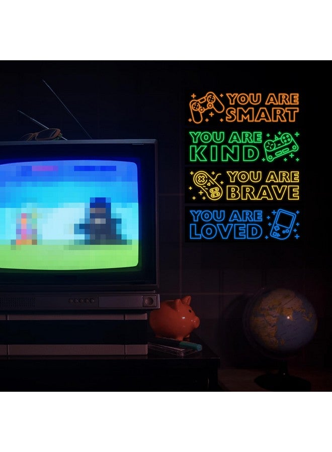 Robmoda Game Wall Decals Glow in The Dark, Gamer Sticker Inspirational Wall Decor for Boys Room, Kids Bedroom Playroom Nursery Decoration - Image 2