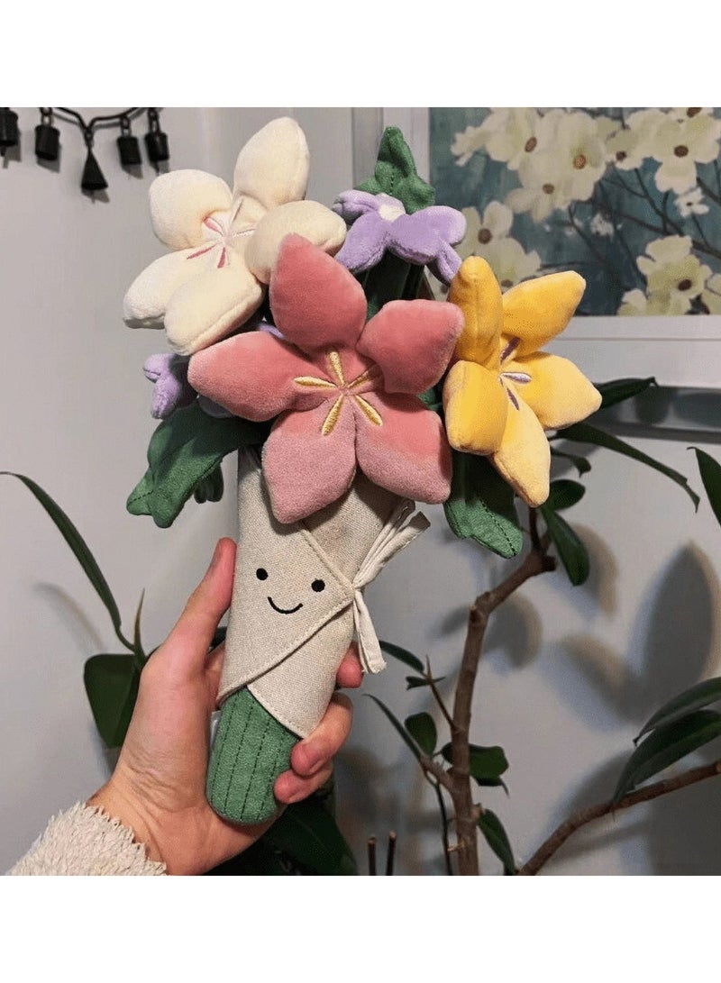 Bukela Bouquet Plush Toy Adorable Doll - Delicate Birthday Gift, Perfect Valentine’s Day Choice, Heartfelt Present for Girls - Image 1