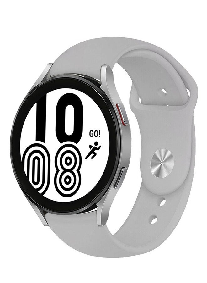 CATANES 20mm Silicone Watch Band For Galaxy Watch 7 , 6 , 6 Classic , 5 , 5 Pro , 4 , 4 Classic , Active , Active 2 ,Watch 3 (Only 41mm) , FE , with Stainless Steel Button - Image 2