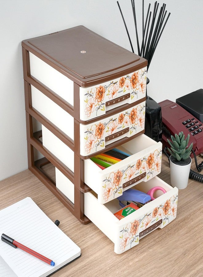 Nayasa Tuckins Deluxe No. 14 | Multi-Compartment Plastic Drawers | Storage Organizer | Multipurpose Plastic Modular Storage Organizer Box | 18 X 26 X 19 cm | Brown - Image 2