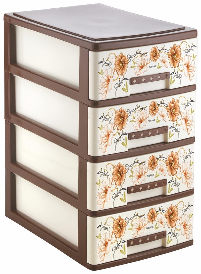 Nayasa Tuckins Deluxe No. 14 | Multi-Compartment Plastic Drawers | Storage Organizer | Multipurpose Plastic Modular Storage Organizer Box | 18 X 26 X 19 cm | Brown - Image 1