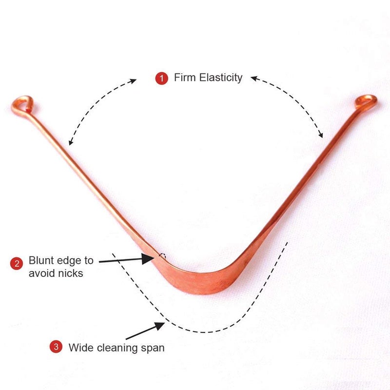 QIMACPLUS Copper Tongue Cleaner for Kids and Adults | Ayurvedic Remedy For Daily Oral Dental Hygiene Fresh Breath And Health Set of 6 - Image 4