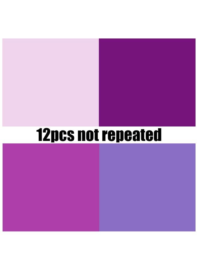 Bluejw 12 Sheets/pack Purple Powder Solid Color Valentine's Day Ins Wind Salt Hand Account Plain Solid Color Hand Account Diy Background Cardboard - Image 3