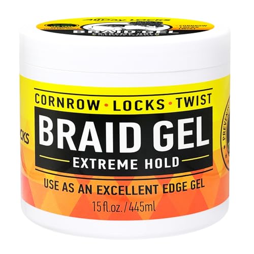 AllDay Locks Braid Gel (15 oz) | Extreme Hold, High Shine | Frizz & Flake-Free Edge Control | Tea Tree, Lavender, Peppermint Oil | Slick & Style Braids, Locks, Twists, Cornrows | 15 oz - Image 1