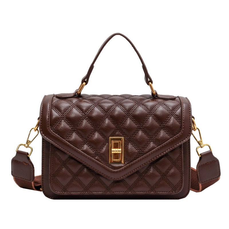 Sense Bag Women'S Autumn 2022 New Arrival Rhombic Embroidery All-Match Crossbody Bag Fashionable Shoulder Portable Small Square Bag - Image 1