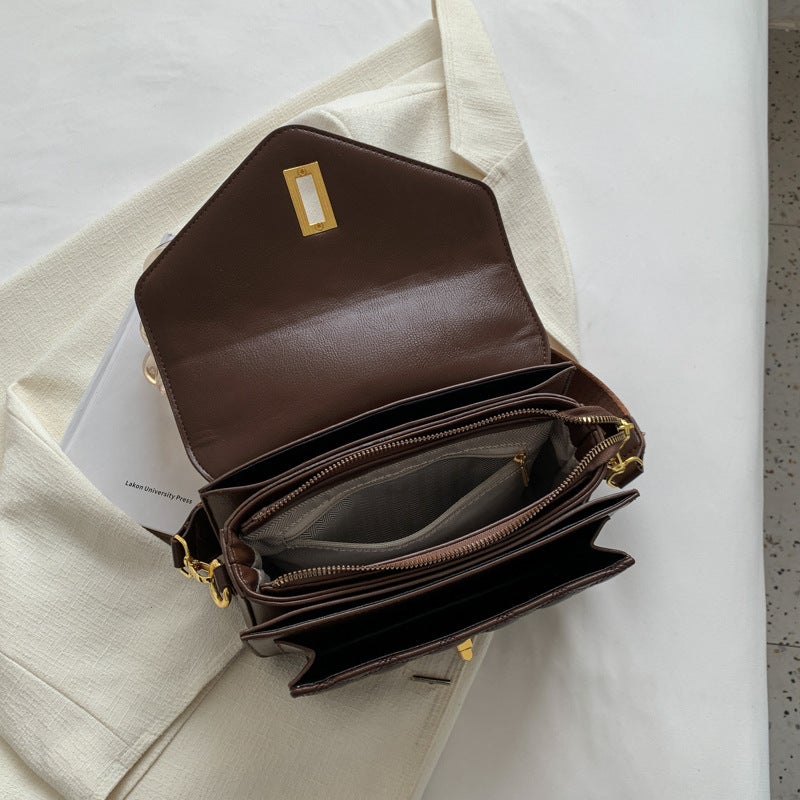 Sense Bag Women'S Autumn 2022 New Arrival Rhombic Embroidery All-Match Crossbody Bag Fashionable Shoulder Portable Small Square Bag - Image 5