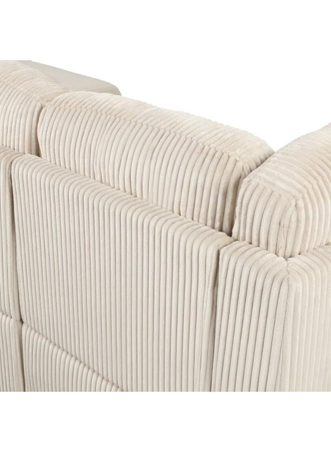 Comfynest Oversized U-Shape Sleeper Sectional Sofa with Storage Chaise – Convertible Modular Couch with Pull-Out Bed (Beige, Right Chaise) - Image 5