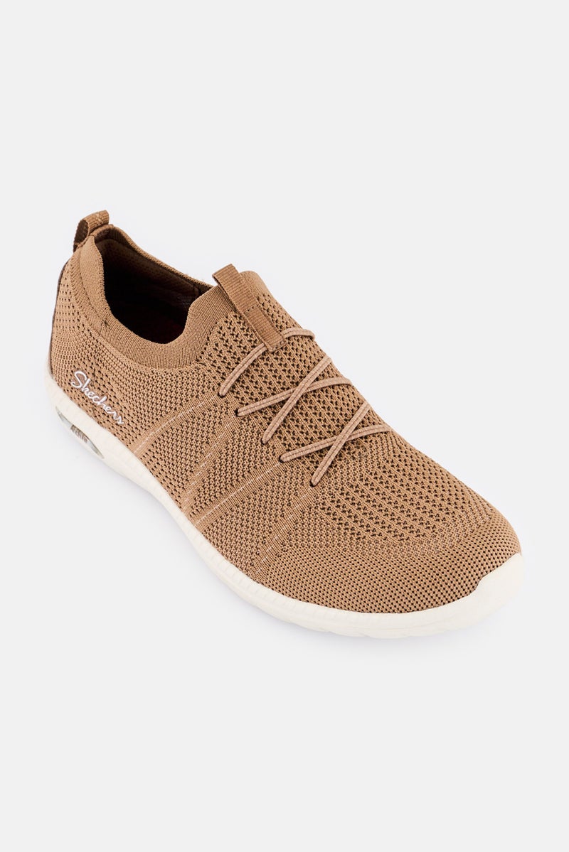 SKECHERS Women Arch Fit Flex Slip On Walking Shoes, Tan  - Image 1