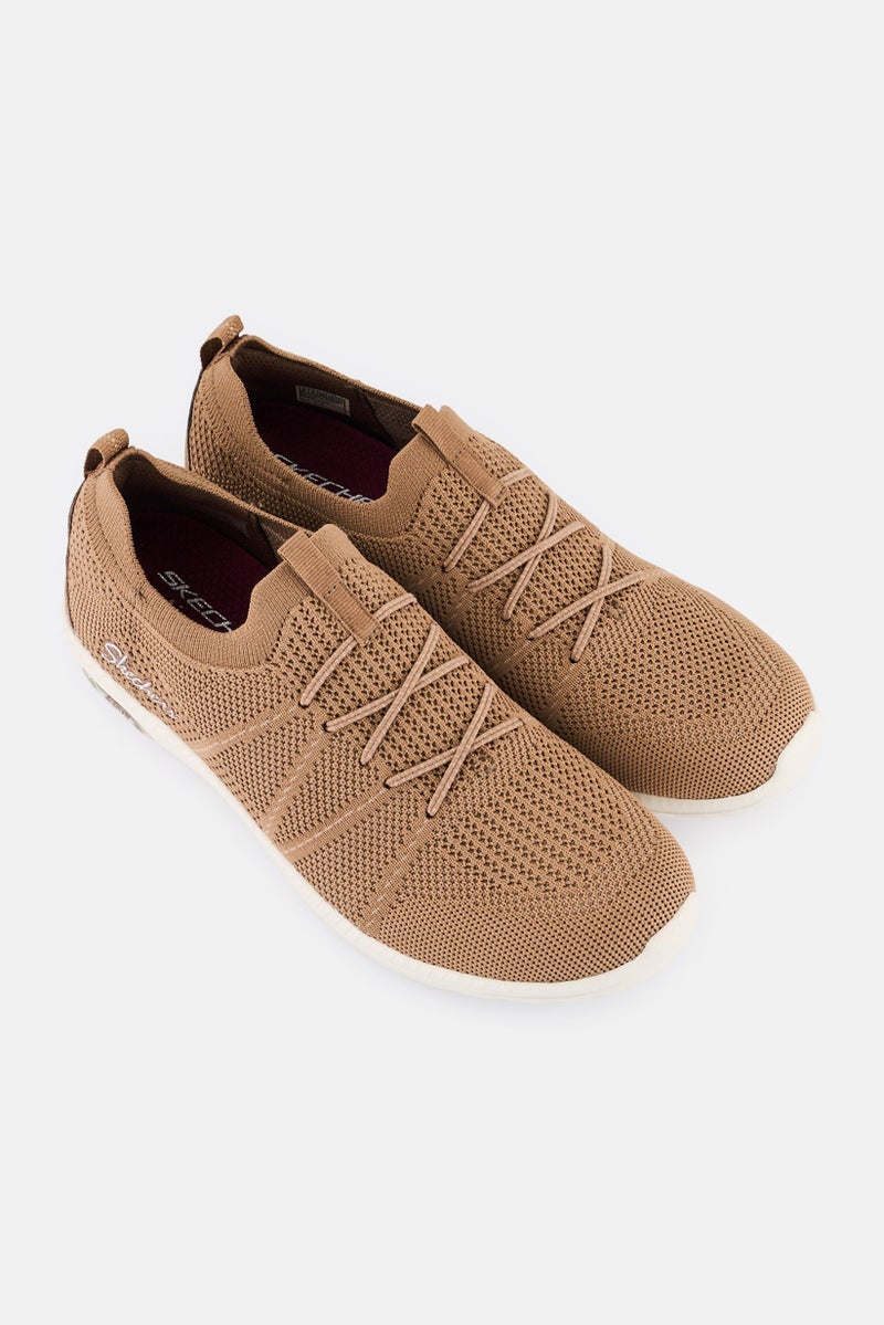SKECHERS Women Arch Fit Flex Slip On Walking Shoes, Tan  - Image 2