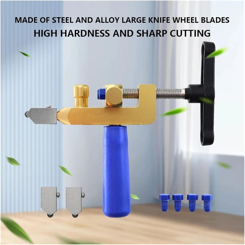 Tile Cutter Hand Tool, Roller Cutting Machine With Knife Wheel Kit Multi-Purpose Manual Tile Glass Tool For Home DIY,Tiles Opener Splitter - Image 2