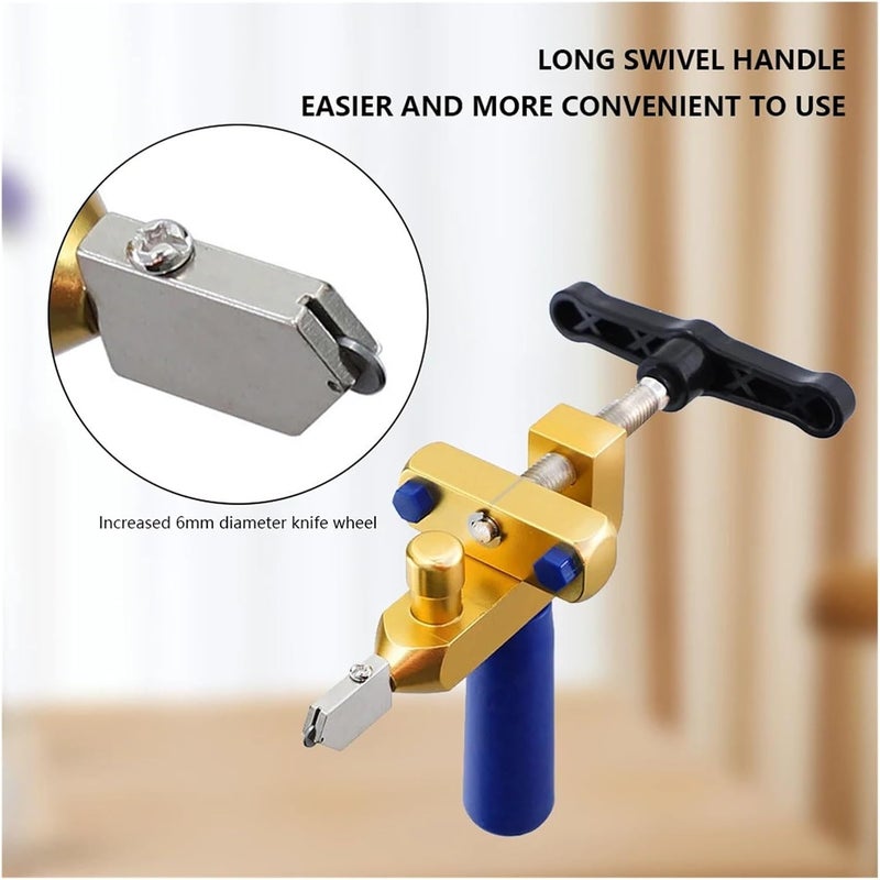 Tile Cutter Hand Tool, Roller Cutting Machine With Knife Wheel Kit Multi-Purpose Manual Tile Glass Tool For Home DIY,Tiles Opener Splitter - Image 3