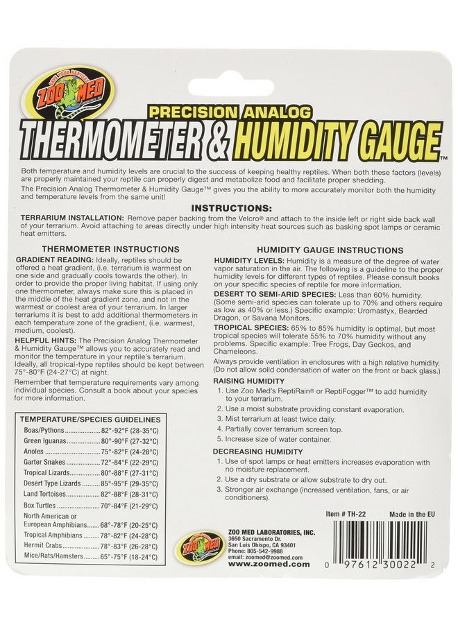 Zoo Med Dual Thermometer and Humidity Gauge