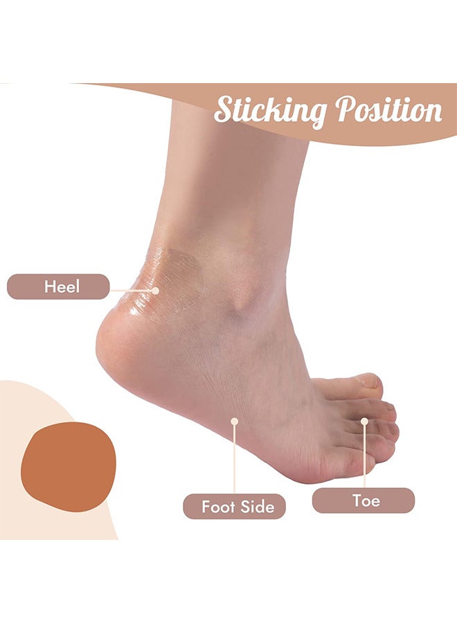 واقيات الكعب غير المرئية ملصق الحذاء 50 قطعة وسادة حماية العناية بالقدم الرقيقة للغاية شفافة ذاتية اللصق كعب حماية ملصق حماية الجلد من فرك كعب نفطة المضادة للانزلاق - Image 5