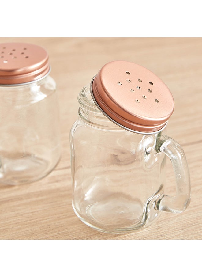 Home Box - Essential 3-Piece Glass Mason Jar Set with Stand 13.5 x 12.5 x 6.8 cm - Image 1