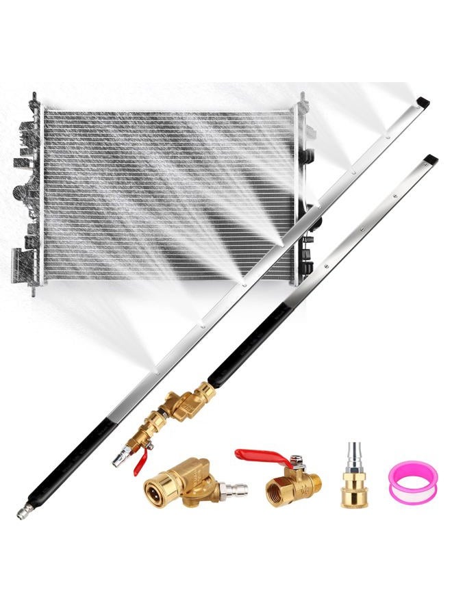 GADFISH 48" and 24" Radiator Cleaning Wand Set, 8 Nozzle Tips Pressure Washer Wand with Adapter Set, Water Air Cleaning Wands for Cars, Trucks, Trailers, Heavy Machinery - Image 1