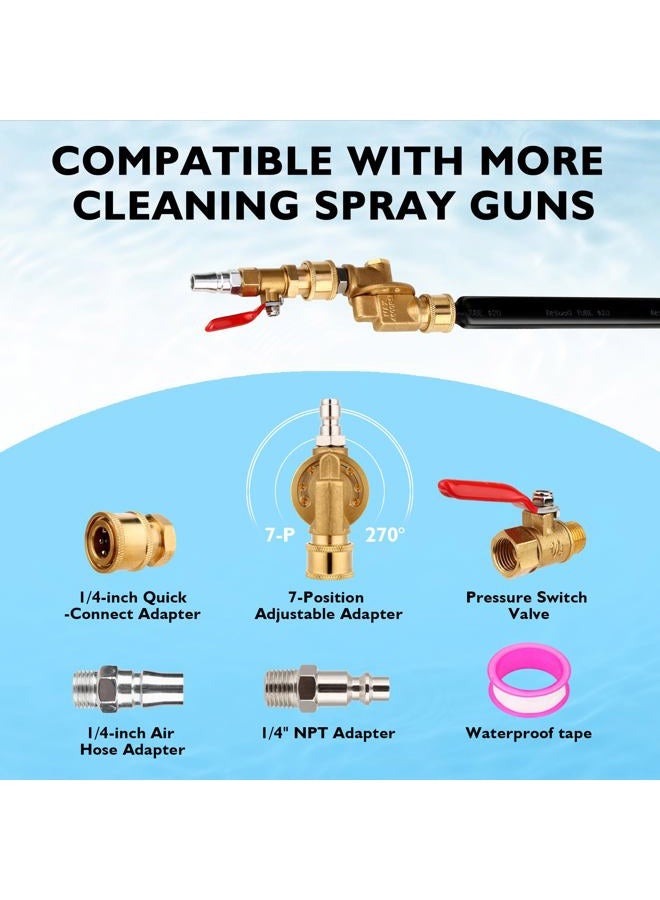 GADFISH 48" and 24" Radiator Cleaning Wand Set, 8 Nozzle Tips Pressure Washer Wand with Adapter Set, Water Air Cleaning Wands for Cars, Trucks, Trailers, Heavy Machinery - Image 5