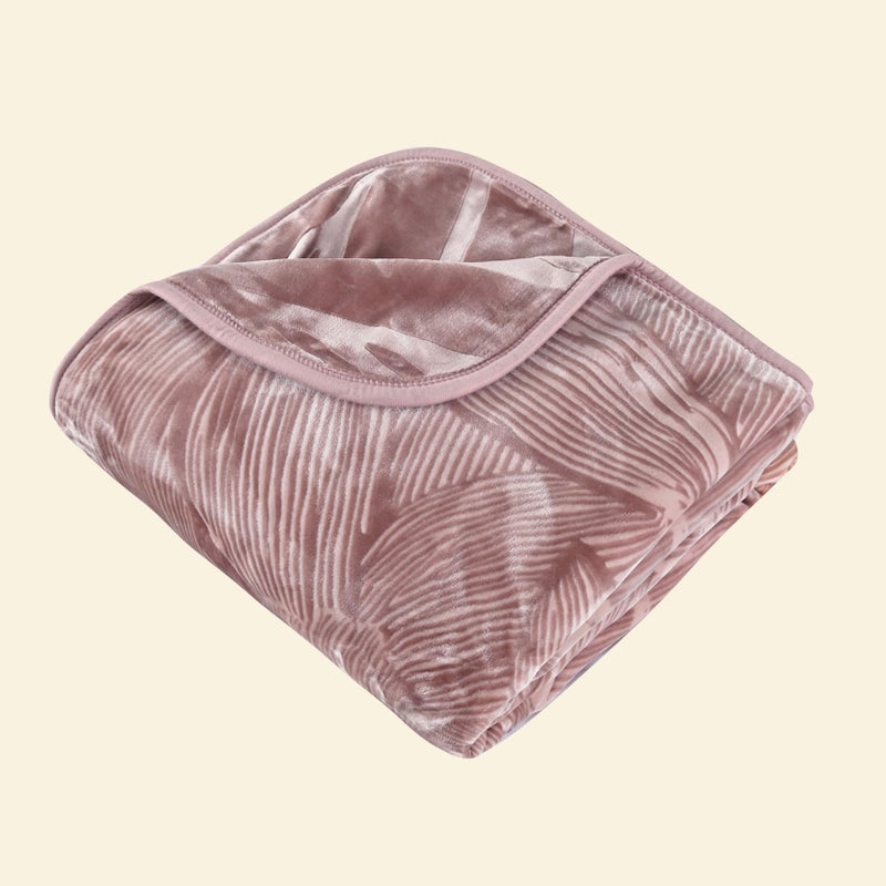 Morano Cloudy Blanket 220 x 240 cm Reversible 2 Ply Polyester Luxury, With Intricate Printed Front And Embossed Backside, Weighted Soft Warm Blanket For Home And Comfort - Image 1