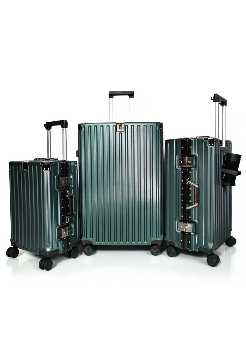 MORANO - Morano aluminum travel luggage set three pieces, elegant and durable design - Image 1