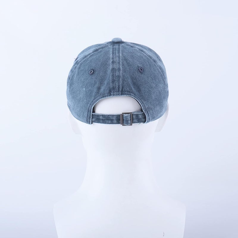 LANGZHEN Unisex Baseball Cap 100% Cotton Fits Men Women Washed Denim Adjustable Dad Hat - Image 5
