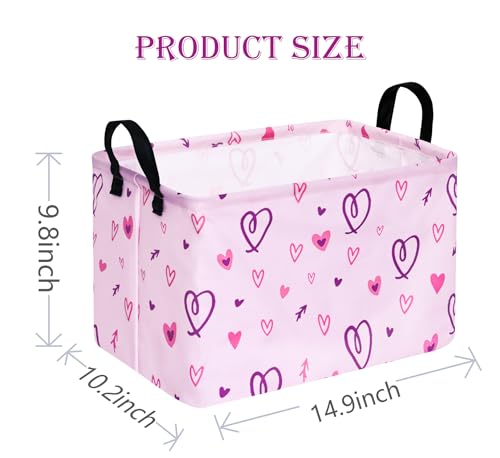 ACMUUNI Rectangle Gift Shelf Nursery Storage Basket Laundry Hamper Storage Box and Bins for Home Clothes with Handles - Image 3