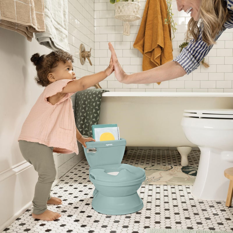 Ingenuity My Size Potty Pro in Green, Infant Potty Training Toilet, Lifelike Flushing Sound, for Ages 18 Months, Up to 50 Pounds - Image 4