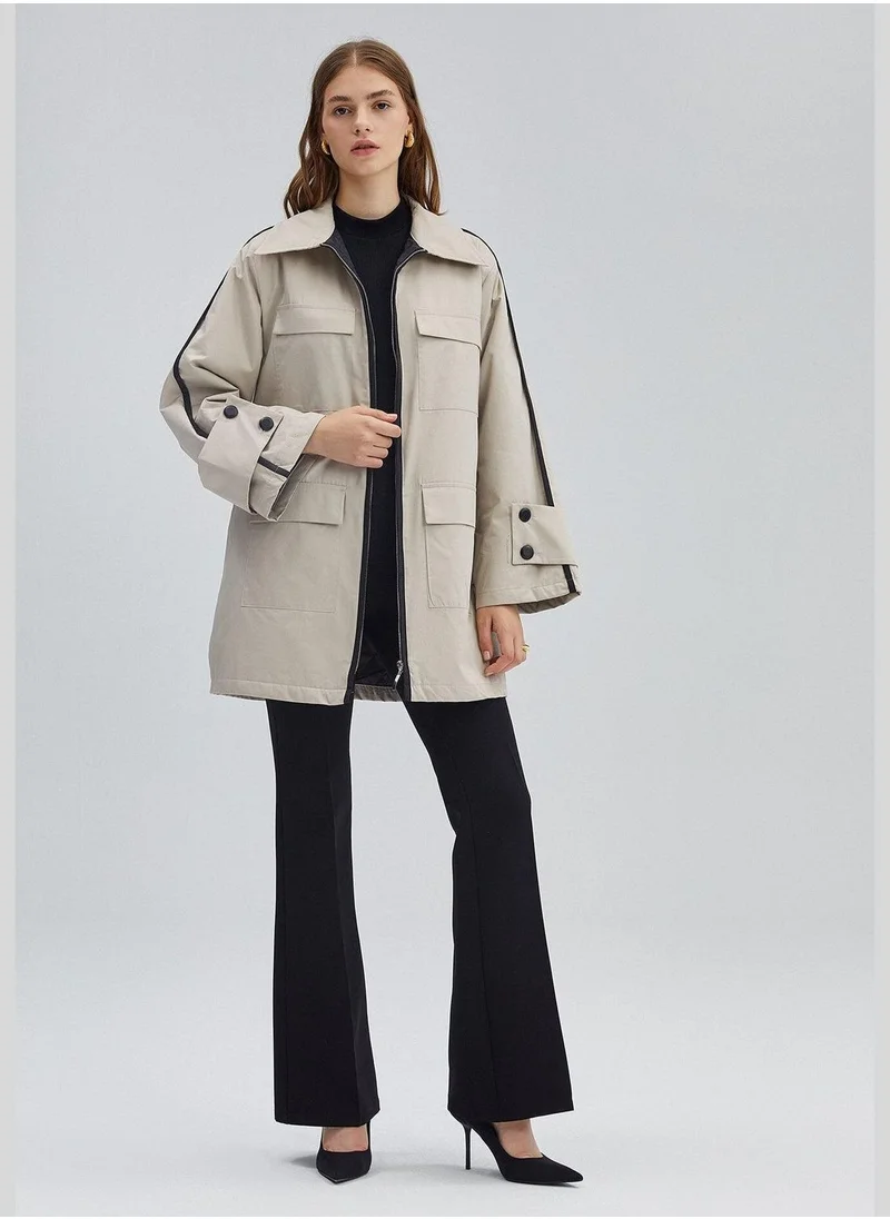 Touche POCKET DETAILED TRENCH JACKET