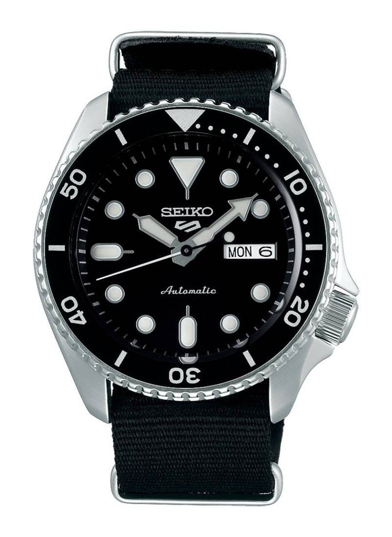 Seiko - 5 Sports Automatic Nylon Strap Black Dial Men's Watch SRPD55K3 - Image 1