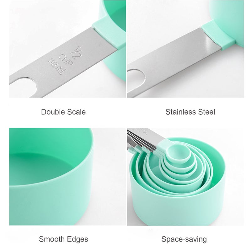 8PCS Measuring Spoons Measuring Cups Set for Dry and Liquid Ingredients Baking Utensils Stainless Steel Heat-Resistant Cookware Set Kitchen Gadgets - Image 5