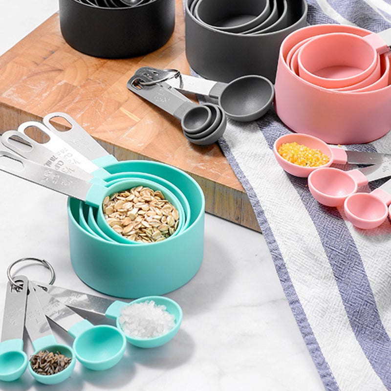 8PCS Measuring Spoons Measuring Cups Set for Dry and Liquid Ingredients Baking Utensils Stainless Steel Heat-Resistant Cookware Set Kitchen Gadgets - Image 3