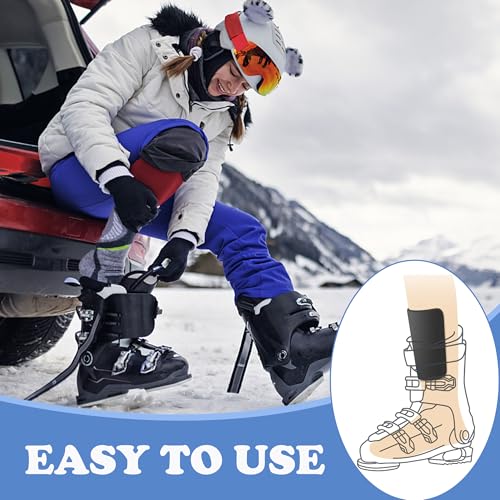 Shupakul 2 Pcs Snowboard Shin Pads-3 MM Thick Foam Ski Shin Guards-Cuttable Ski Shin Protector Pad for Ski Boot Liner Snowboard Sports Padded Shin Bang Protection - Image 4