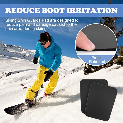 Shupakul 2 Pcs Snowboard Shin Pads-3 MM Thick Foam Ski Shin Guards-Cuttable Ski Shin Protector Pad for Ski Boot Liner Snowboard Sports Padded Shin Bang Protection - Image 3